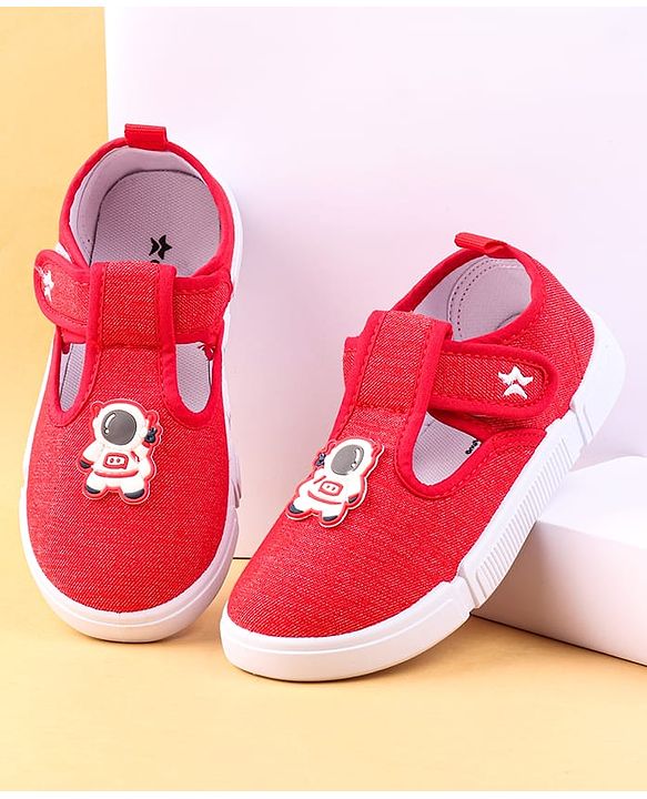 Cute Walk by Babyhug Casual Shoes with Velcro Closure & Astronaut Patch - Navy Blue