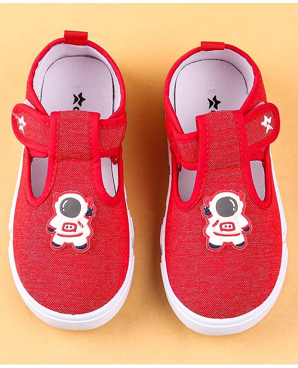 Cute Walk by Babyhug Casual Shoes with Velcro Closure & Astronaut Patch - Navy Blue
