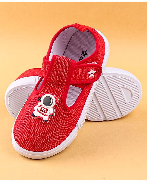 Cute Walk by Babyhug Casual Shoes with Velcro Closure & Astronaut Patch - Navy Blue
