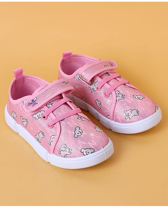 Cute Walk by Babyhug Casual Shoes With Velcro Closure & Animal Print - Purple