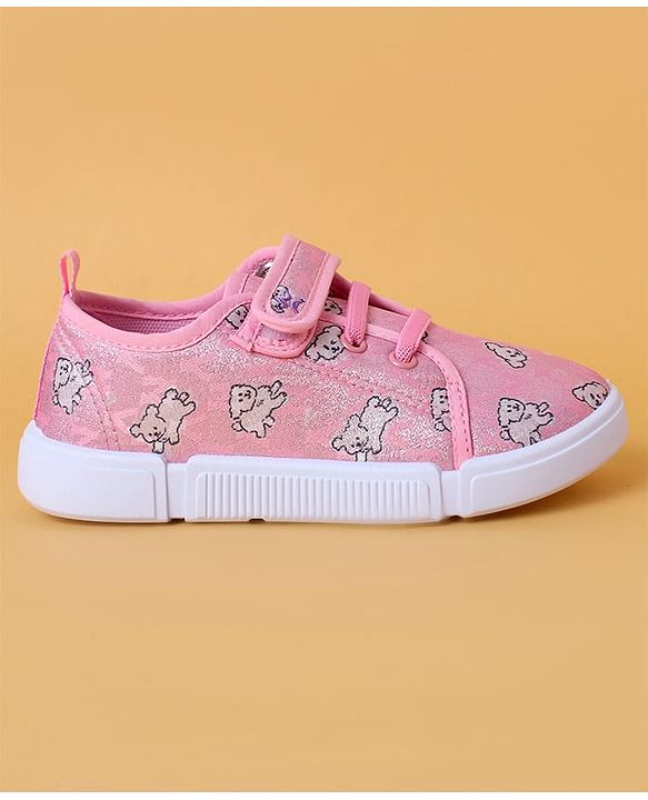 Cute Walk by Babyhug Casual Shoes With Velcro Closure & Animal Print - Purple