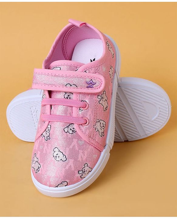 Cute Walk by Babyhug Casual Shoes With Velcro Closure & Animal Print - Purple