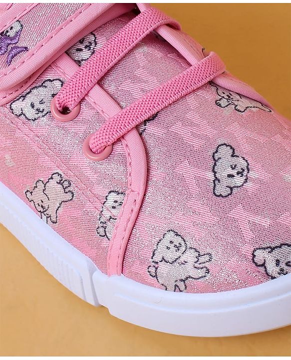 Cute Walk by Babyhug Casual Shoes With Velcro Closure & Animal Print - Purple
