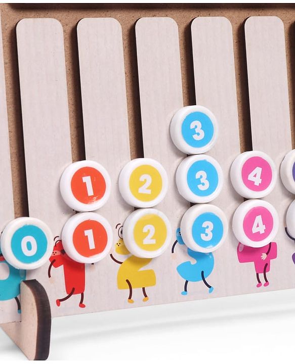 Babyhug Wooden Maths Puzzle Board for Kids| Learn Counting, Number Tracing & Matching| Montessori-Inspired Educational Toy| Early Brain Development| Motor Skills| Gift for Boys & Girls