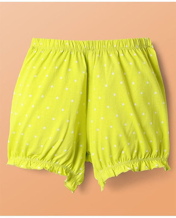 Pine Kids Cotton Elastane Knit Bloomers with Stripes & Cherry Print Pack of 3 (Color May Vary)