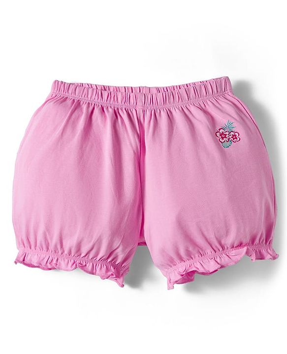 Pine Kids Cotton Elastane Knit Bloomers with Floral Print Pack of 3 (Color May Vary)