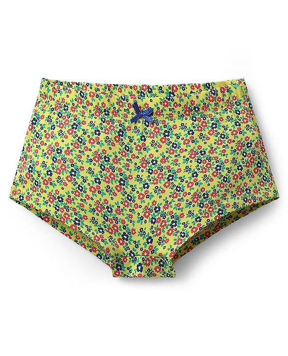 Pine Kids Cotton Elastane Knit Hipsters With Floral Print Pack Of 3 (Colour May Vary)