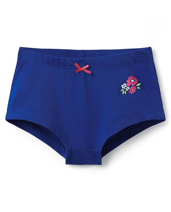 Pine Kids Cotton Elastane Knit Hipsters With Floral Print Pack Of 3 (Colour May Vary)