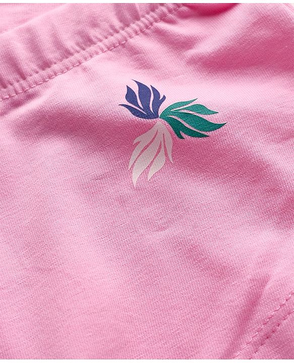 Pine Kids Cotton Elastane Knit Panties with Floral Print Pack of 3 (Colour May Vary)