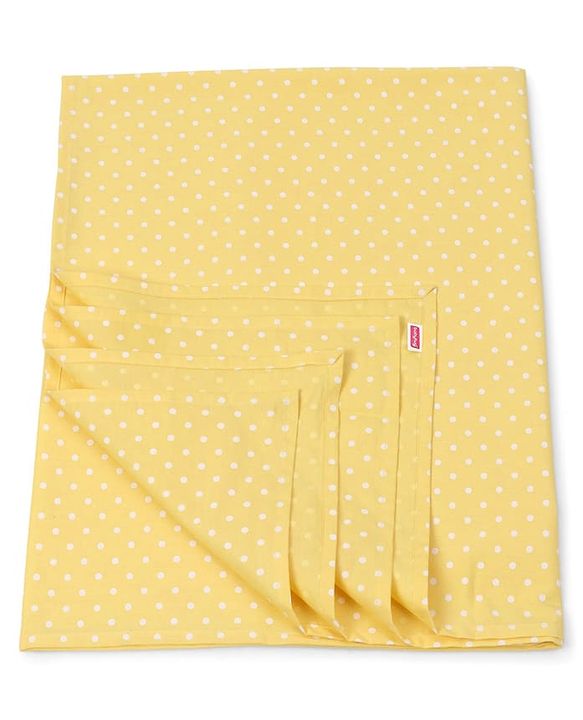 Babyhug Premium Cotton Crib Bedding Set Farm Theme Small Pack of 6 - Light Green (Cot not Included)