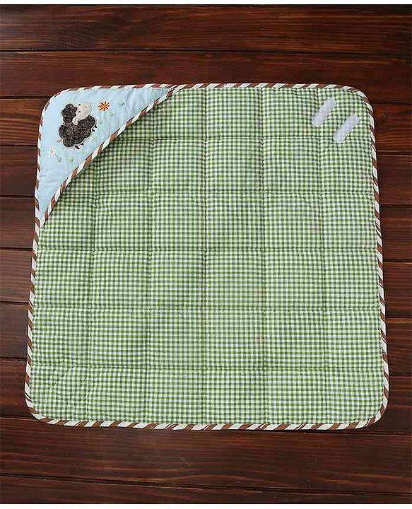 Babyhug Premium Cotton Hooded Wrapper Farm Theme - Yellow