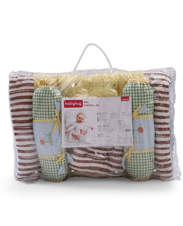 Babyhug Premium Cotton Bedding Set Farm Theme Pack of 4 - Yellow