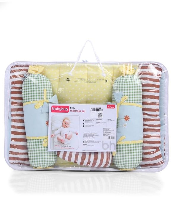 Babyhug Premium Cotton Bedding Set Farm Theme Pack of 4 - Yellow