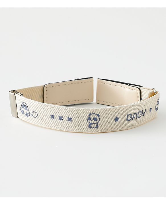 Babyhug Belt With Panda Print - Cream