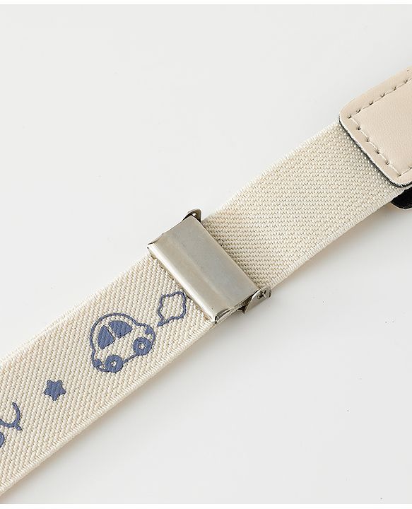 Babyhug Belt With Panda Print - Cream
