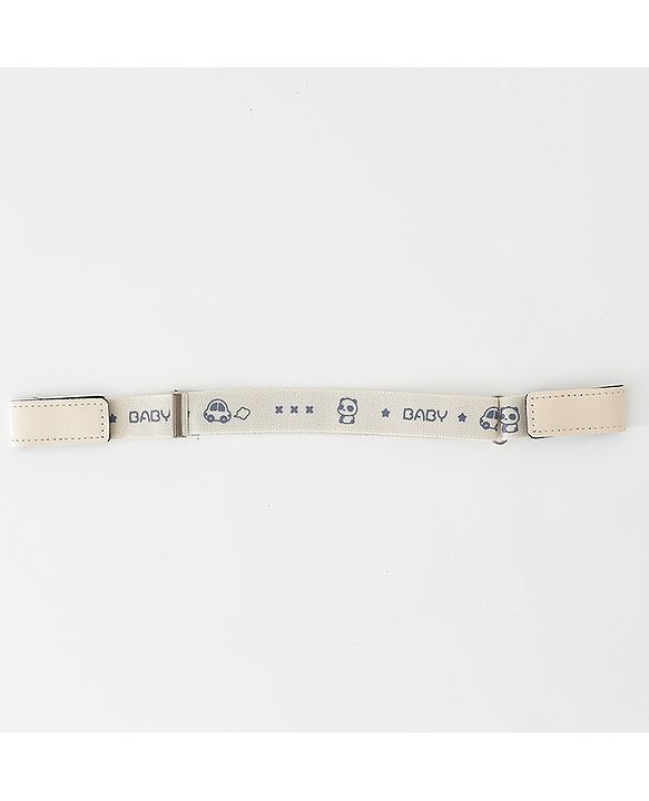 Babyhug Belt With Panda Print - Cream