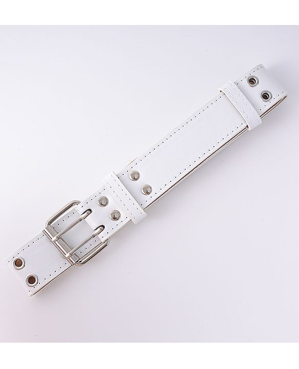 Pine Kids Belts with Buckle Lock - White