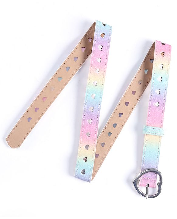 Pine Kids Solid Heart Shape Buckle Belt- Belt Color May Vary