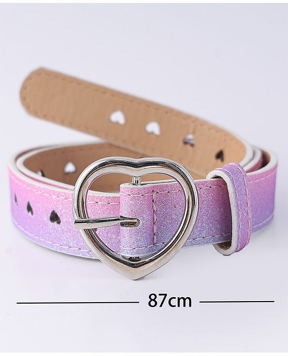 Pine Kids Solid Heart Shape Buckle Belt- Belt Color May Vary