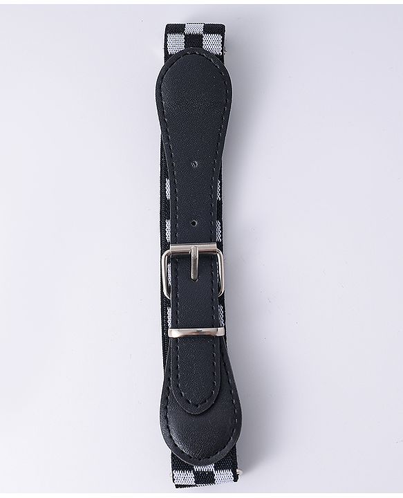 Babyhug Free Size Checks Printed Belt - Black & White