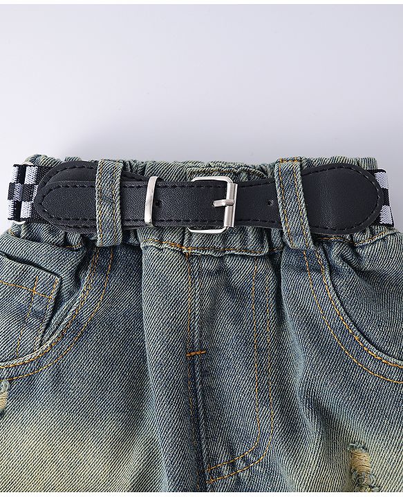 Babyhug Free Size Checks Printed Belt - Black & White