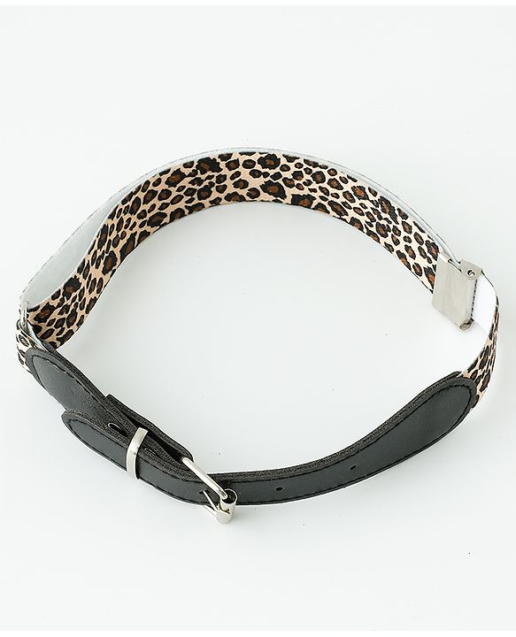 Babyhug Belt with Cheetah Print - Black