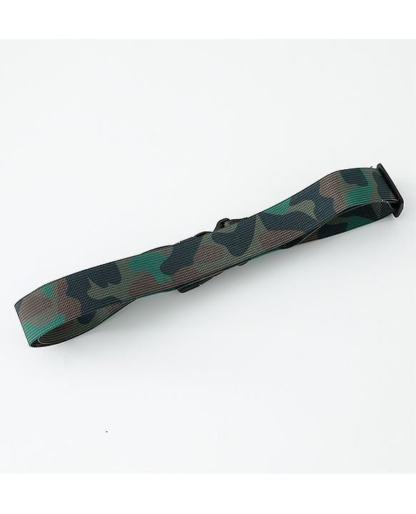 Pine Kids Free Size Belt with Camouflage Print - Dark Green