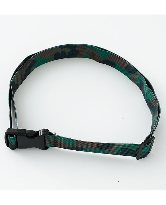 Pine Kids Free Size Belt with Camouflage Print - Dark Green