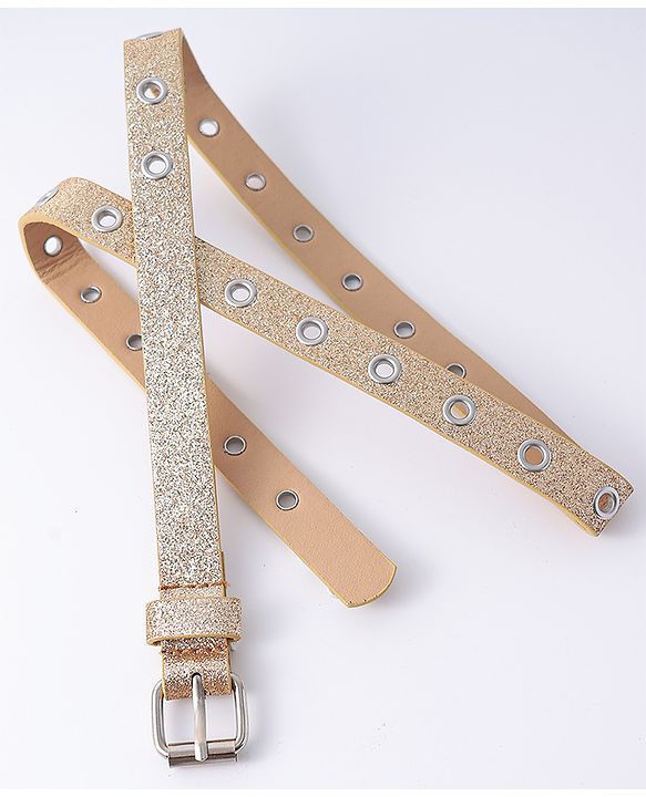 Pine Kids Free Size Glitter Belt  - Light Golden