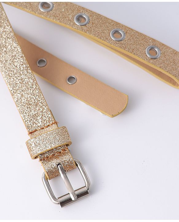 Pine Kids Free Size Glitter Belt  - Light Golden