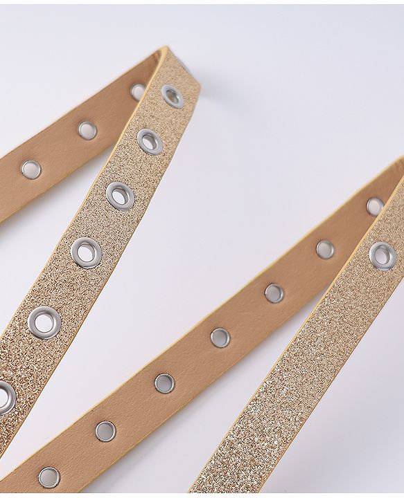 Pine Kids Free Size Glitter Belt  - Light Golden