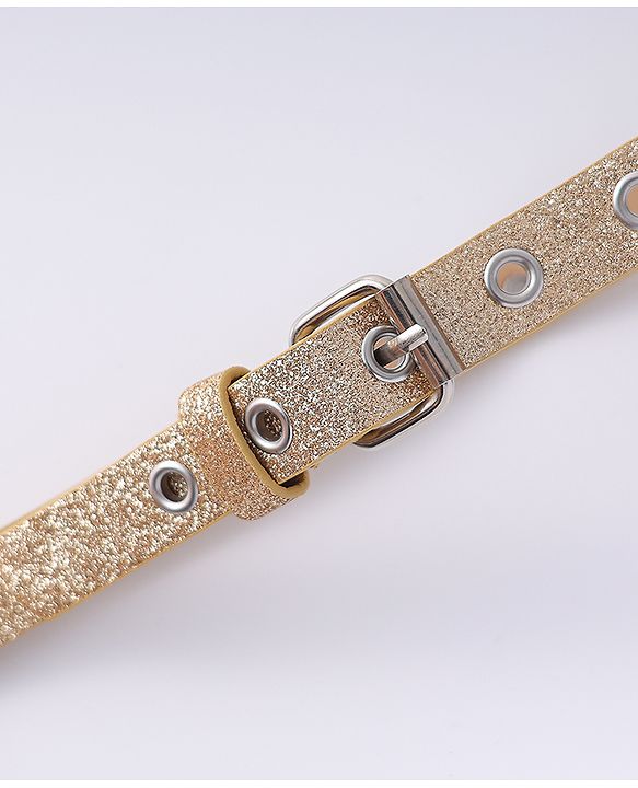 Pine Kids Free Size Glitter Belt  - Light Golden