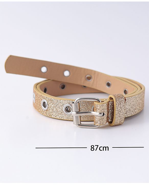 Pine Kids Free Size Glitter Belt  - Light Golden