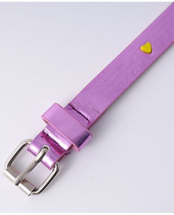 Pine Kids Free Size Belt with Heart Applique - Purple