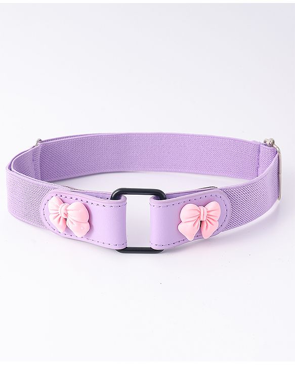 Babyhug Free Size Belt With Bow Applique - Purple