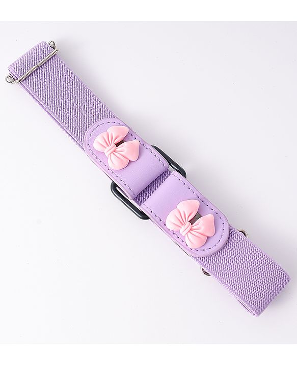 Babyhug Free Size Belt With Bow Applique - Purple
