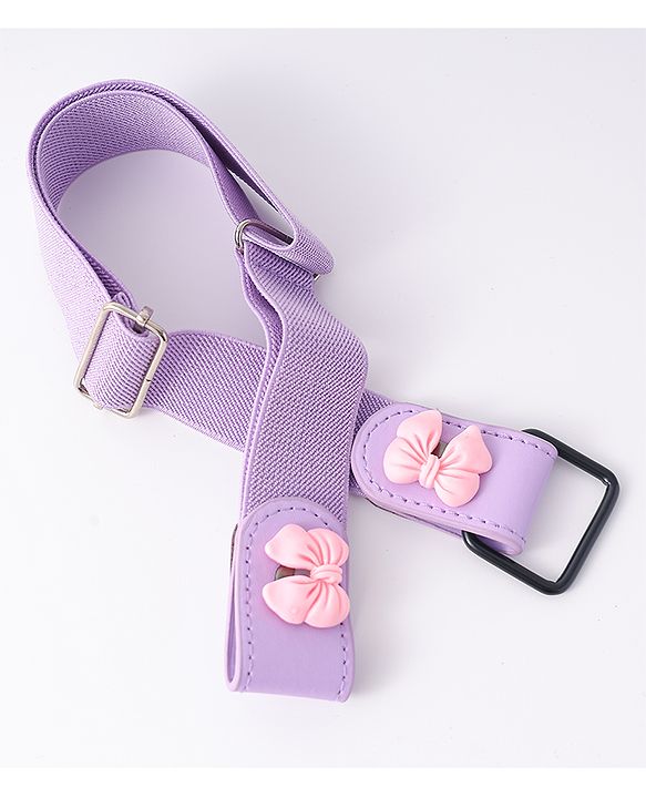 Babyhug Free Size Belt With Bow Applique - Purple