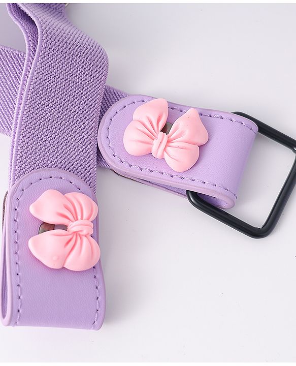 Babyhug Free Size Belt With Bow Applique - Purple