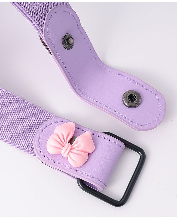 Babyhug Free Size Belt With Bow Applique - Purple