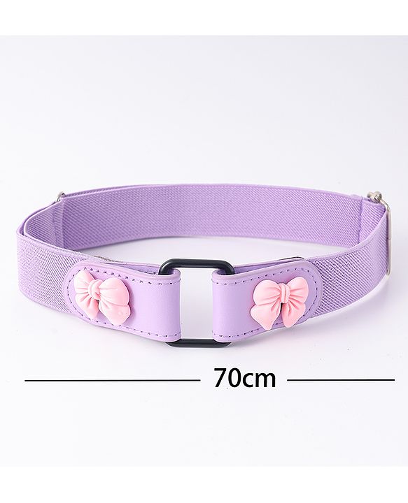 Babyhug Free Size Belt With Bow Applique - Purple