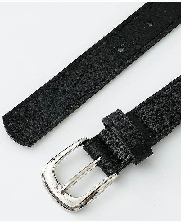 Pine Kids Solid Belt  with attach Wallet - Black