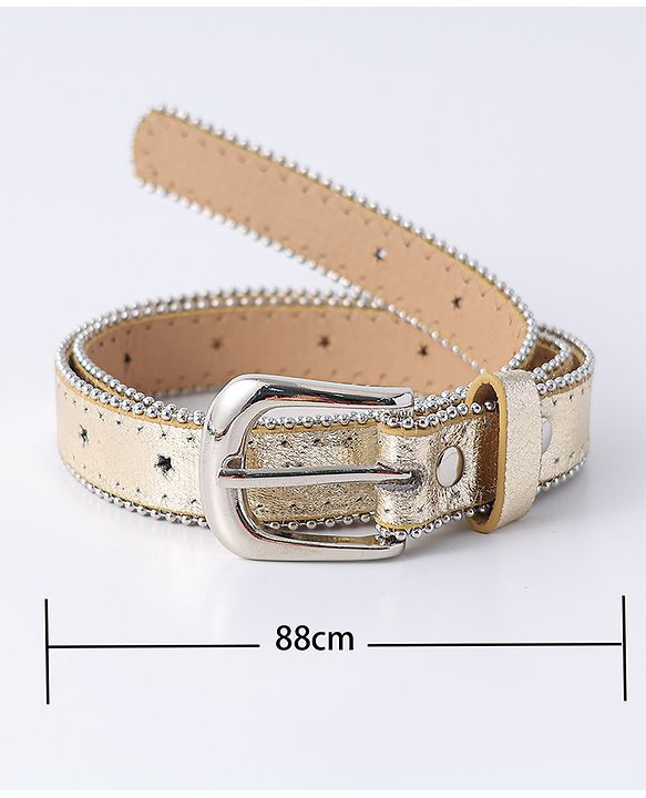 Pine Kids Free Size Belts with Embellished Detailing - Golden