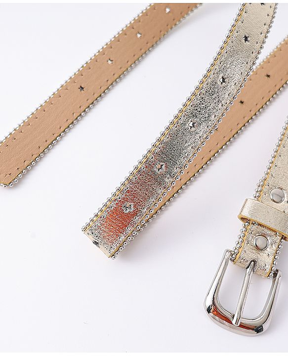 Pine Kids Free Size Belts with Embellished Detailing - Golden