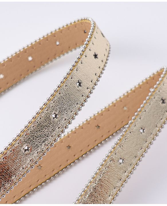 Pine Kids Free Size Belts with Embellished Detailing - Golden
