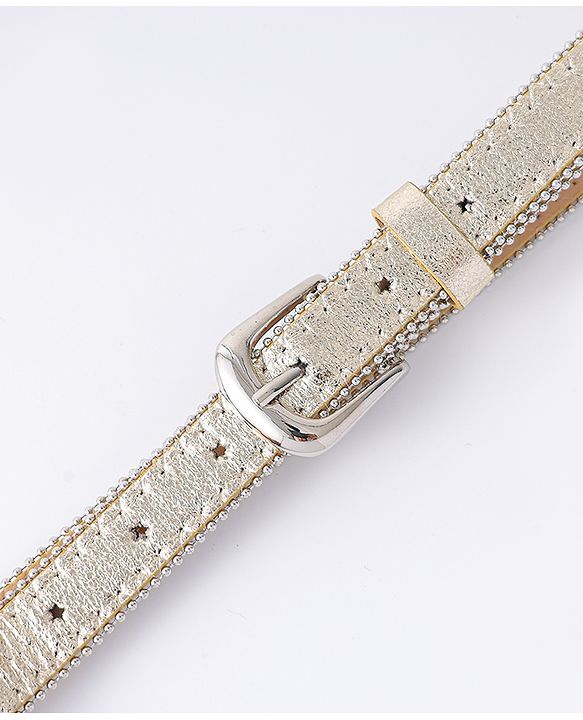 Pine Kids Free Size Belts with Embellished Detailing - Golden