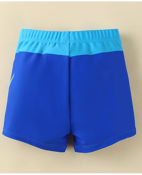 Babyhug Swimming Trunk With Dino Print - Light Blue
