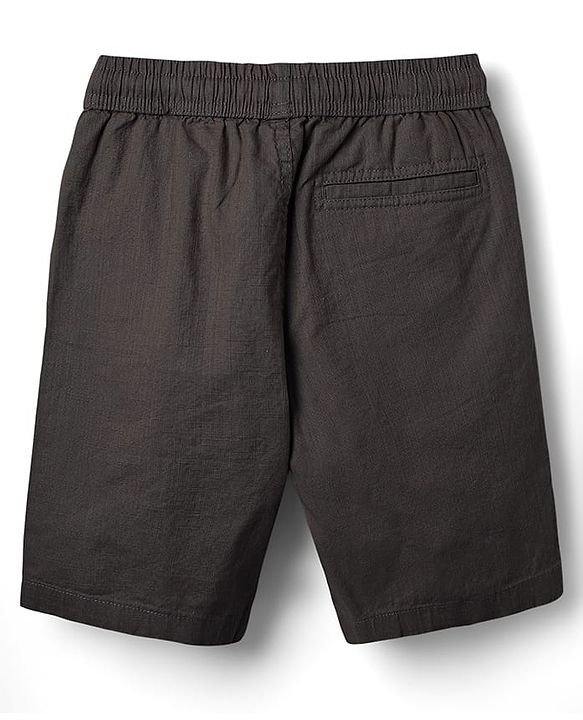 Pine Kids Cotton Woven Above Knee Length Solid Coloured Shorts-Beige