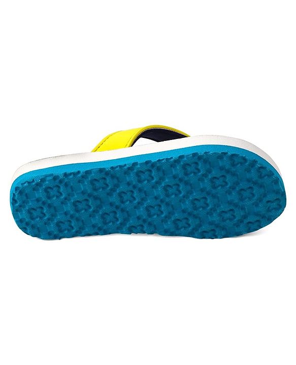 Pine Kids Slip On Flip Flops with Text Print - Blue