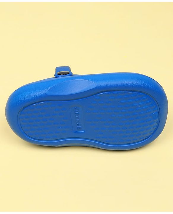 Cute Walk by Babyhug Clogs With Bear & Text Applique - Blue