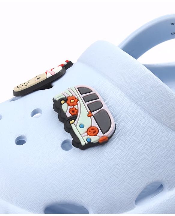 Cute Walk by Babyhug Back Strap Clogs With Applique - Light Blue